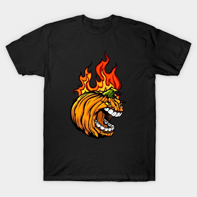 Halloween Fire Jack T-Shirt by Roadkill Creations